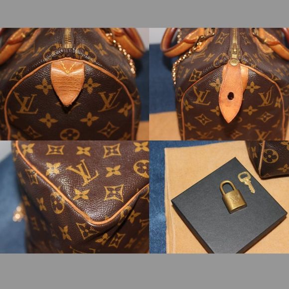 Louis Vuitton LV Monogram Speedy Vintage Handbag Purse Bundle - Picture 6 of 16